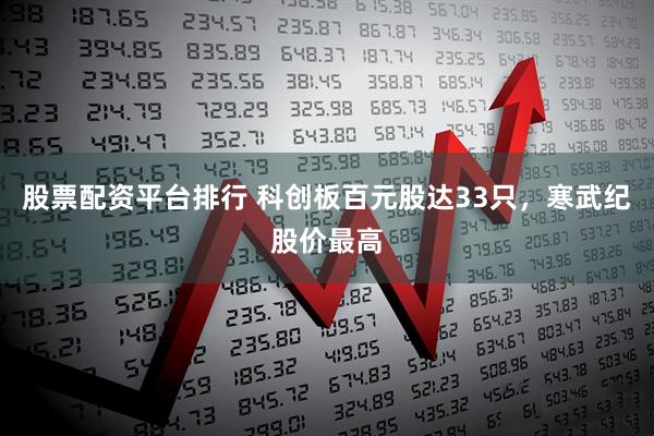 股票配资平台排行 科创板百元股达33只，寒武纪股价最高
