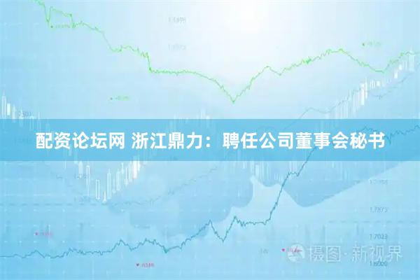 配资论坛网 浙江鼎力：聘任公司董事会秘书
